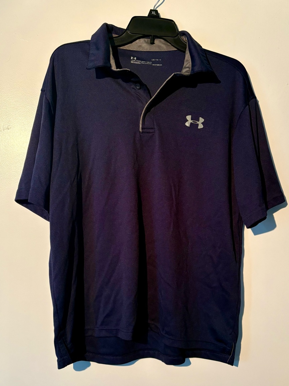 Under Armour Men's Dark Blue Polo with Contrast Logo
